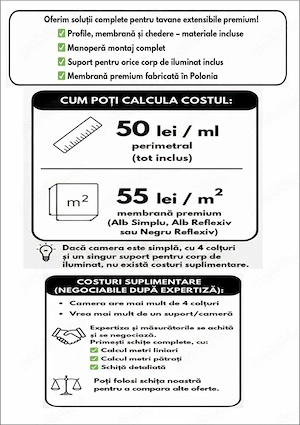 Tavane Simple și Complete One Stretch Ceiling România din membrană PVC - Next Level în amenajări  - imagine 4