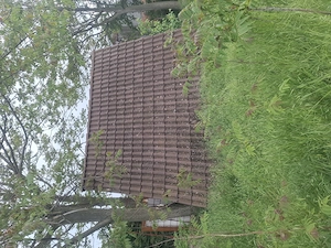 Vind cabană din lemn la exterior dublata la interior cu lambriu din lemn, acoperita cu țiglă . - imagine 3