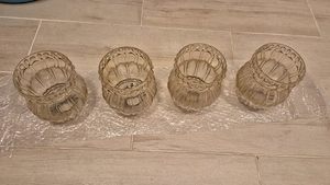 4 Abajururi din sticla pentru lustre din anii '80