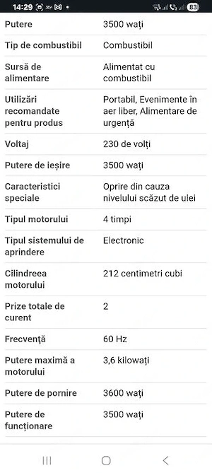 Generator electric cu invertor IMPAX 3.5 kw benzină  - imagine 4