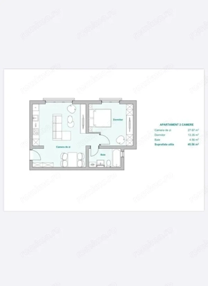 COMISION 0 | Apartament 2 camere | Etaj 1 | 46 mp utili | Zona Plopi - imagine 15