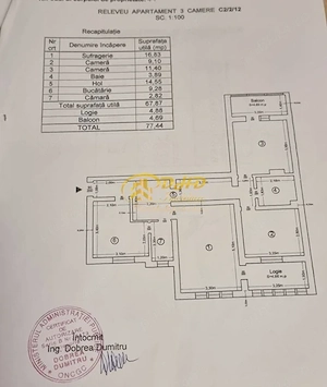 Trei camere,decomandat,etaj 2,renovat,utilat,mobilat,Valea Lupului lângă Primărie - imagine 14