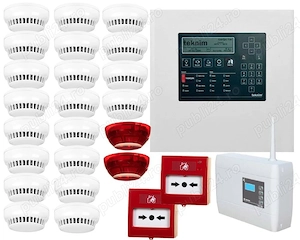 Pachet sistem de detectie la incendiu Teknim- Wireless NOU