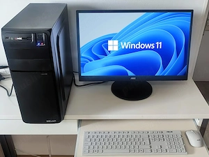 Sistem complet PC AMD Ryzen 3 cu SSD, DDR4 8GB, Wi-Fi 1200Mbs, Monitor 24  cu Garantie si Factura