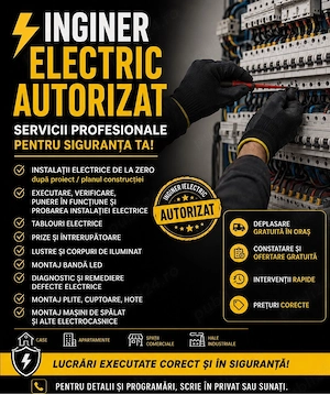 Inginer electric autorizat & montaj electrocasnice