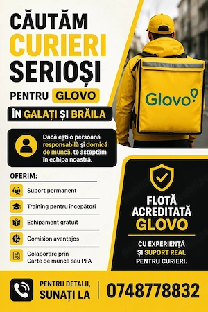 Cautam curieri seriosi, Galati si Braila