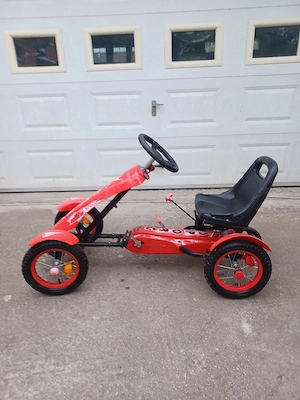 Kart Go roșu cu pedale, pt. copii  4-9 ani