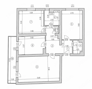 Apartament 3 camere 2 bai decomandat