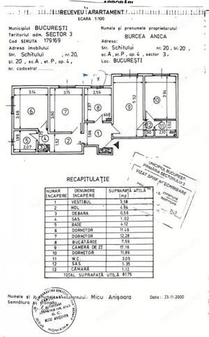 Fizicienilor*Parter*Bloc 1986*Posibilitate centrala*Balcon - imagine 13