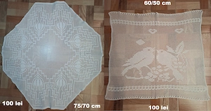 Mileu traditional, fata de masa, crosetata manual