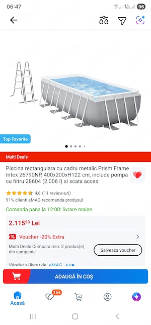 Piscina Intex 400x200x122