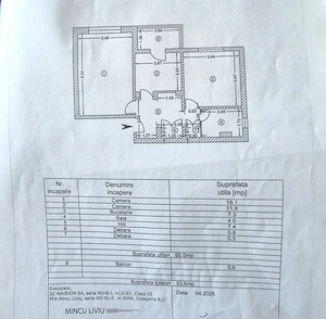 Apartament 2 camere decomandate, etaj 4, zona I.C. Frimu