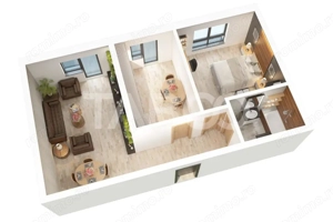 De vanzare - Apartament 2 camere si bucatarie separata Doamna Stanca