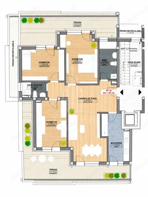 Penthouses de lux in cartierul Kogalniceanu - 3 dormitoare - 101 mp utili - imagine 13