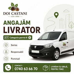 Restaurant Doi Castani angajează livrator!     