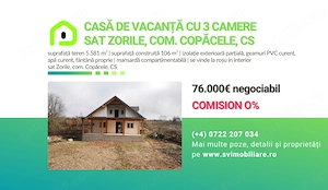 Comision 0 - Casa de vacanta cu 3 camere