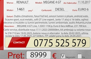 Renault Megane 4 GtLine 1.5Dci 110Cp fara AdBlue Euro 6 - imagine 10