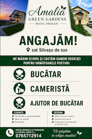 Angajam Personal Motel Prislop Hunedoara 