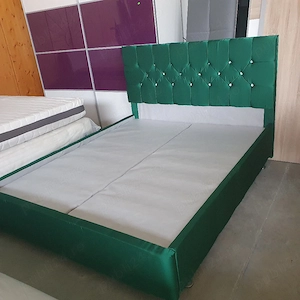Pat dormitor tapițat 1,60m 2m+saltea 