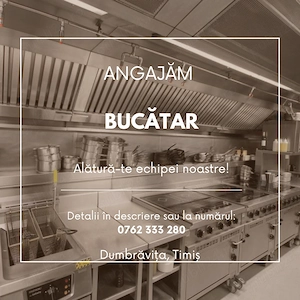 Angajăm bucătar la restaurant Prime din Dumbrăvița