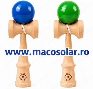 Jucarie Kendama USA Tribute, 18 cm, din lemn, bila lucioasa