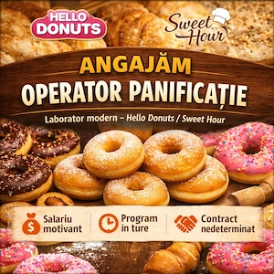 Angajare Operator panificatie - productie donuts