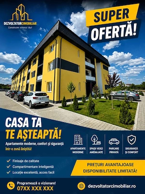 Apartament nou la cheie 1 camera - direct de la dezvoltator !
