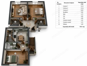 Casa de vanzare teren total 439 mp zona Trei Stejari