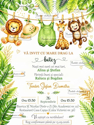 Invitatii electronice la botez
