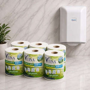 Prosoape Hartie Velina + Dispenser | Bax 6 role | B2B   Engros