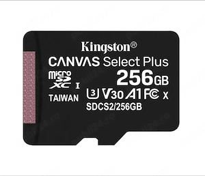 CARD memorie microSD 256GB +adaptor KINGSTON Canvas Select Plus, universal compatibil, PREȚ REDUS 