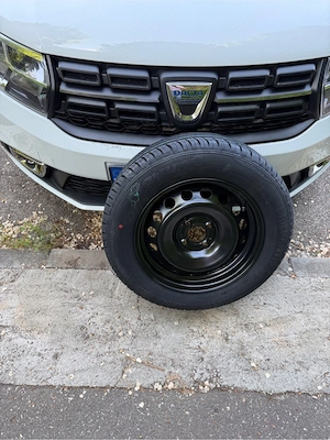 Jante originale + cauciucuri Continental 185/65/R15 pt Logan MCV Sandero - imagine 6