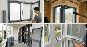 Servicii Profesionale de Montaj Tâmplărie PVC și Aluminiu   Termopane  Plase  Glafuri  Rulouri
