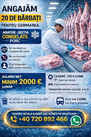 Muncă in Germania la congelate 