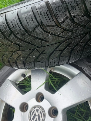 Jante aliaj si cauciucuri iarna 195/65R15 pentru golf 5 skoda 2 touran 5x112 - imagine 7