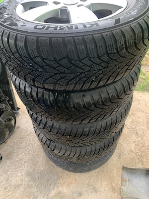 Jante aliaj si cauciucuri iarna 195/65R15 pentru golf 5 skoda 2 touran 5x112 - imagine 5