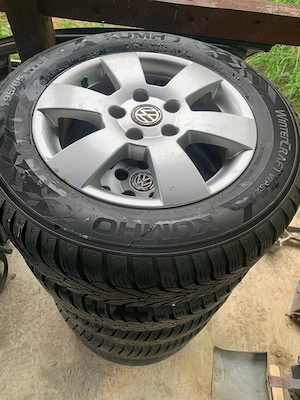 Jante aliaj si cauciucuri iarna 195/65R15 pentru golf 5 skoda 2 touran 5x112 - imagine 6
