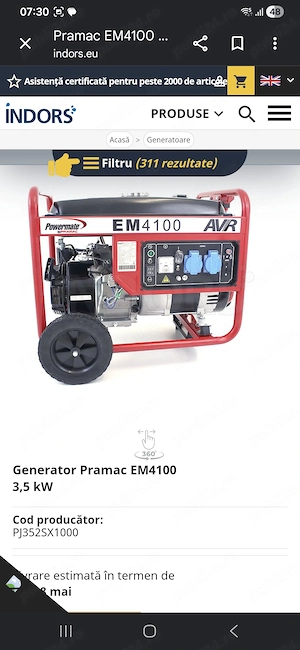 Gnerator 3..2 KW Powermate 