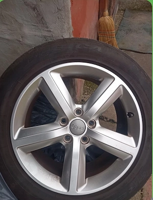 Set 4 jante audi originale+4 anvelope vara 255/55 R17-5x112 - imagine 2