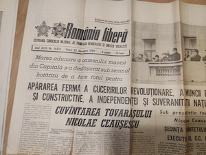 Rarități! Ziarele Scanteia si Romania Libera 22.12.1989 (Bunuri de tipar) Ultimele rânduri comuniste - imagine 3