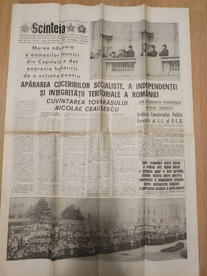 Rarități! Ziarele Scanteia si Romania Libera 22.12.1989 (Bunuri de tipar) Ultimele rânduri comuniste - imagine 4