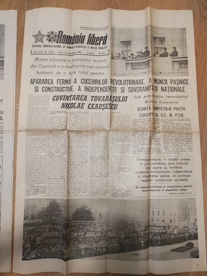 Rarități! Ziarele Scanteia si Romania Libera 22.12.1989 (Bunuri de tipar) Ultimele rânduri comuniste - imagine 2