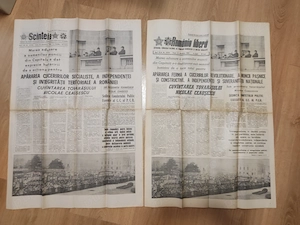 Rarități! Ziarele Scanteia si Romania Libera 22.12.1989 (Bunuri de tipar) Ultimele rânduri comuniste