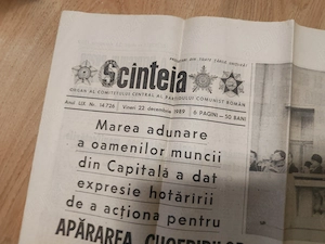 Rarități! Ziarele Scanteia si Romania Libera 22.12.1989 (Bunuri de tipar) Ultimele rânduri comuniste - imagine 5