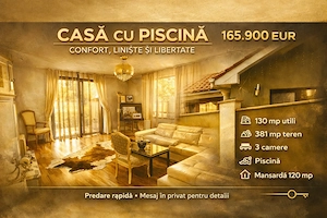 Casă cu Piscină  Confort, Liniște și Libertate