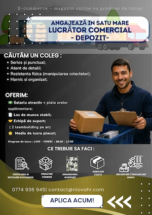 Lucrator Comercial   Picker Depozit