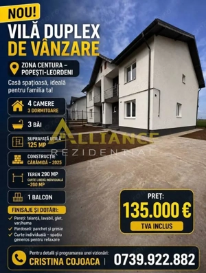NOU Duplex Popesti Leordeni gata de mutare