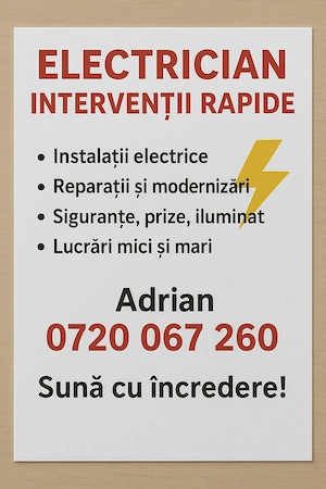 Execut instalații electrice!