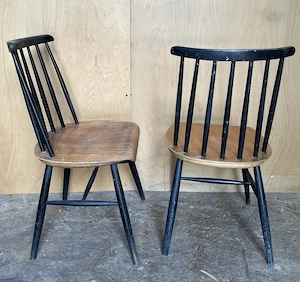 2 buc Scaun Vintage din Stil Fanett; Scaun Lemn Masiv influente scandinave - imagine 4