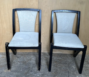 Set 2 Scaun Vintage cu cadru din Lemn; Scaun solid